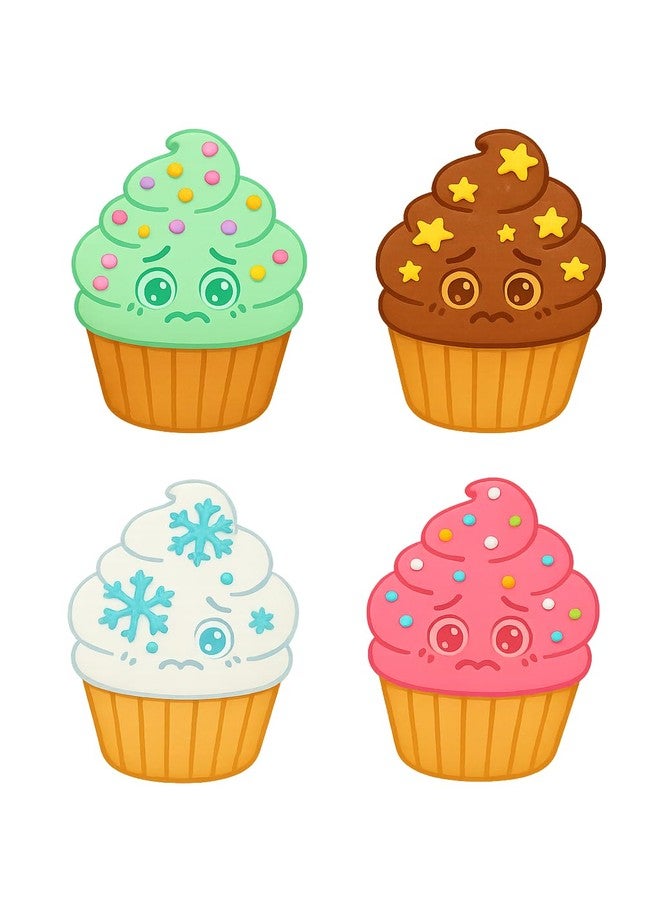 Mighty Gadget Shy Cupcake Face Cookie Cutter & Stamp - 4x3" Adorable Design for everyone' Baking Fun (Random Color) - Image 5