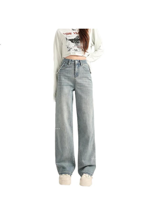 Liberal Casual Slim Fit High Waist Wide Leg Jeans For Women Spring/Summer New Style Petite Straight Leg Flared Pants - Image 1