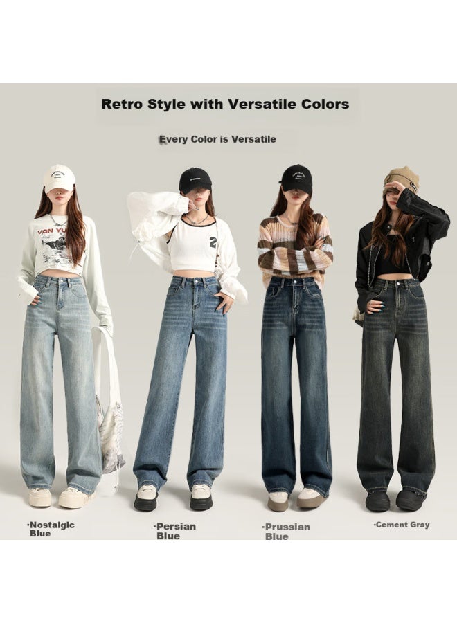 Liberal Casual Slim Fit High Waist Wide Leg Jeans For Women Spring/summer New Style Pee Straight Leg Flared Pants - Image 4