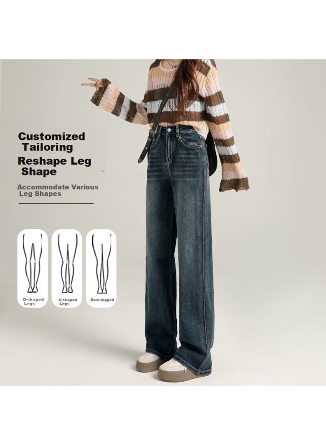 Liberal Casual Slim Fit High Waist Wide Leg Jeans For Women Spring/summer New Style Pee Straight Leg Flared Pants - Image 1