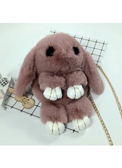 Dead Rabbit Bag Cute Rabbit Imitation Rex Rabbit Fur Bag Plush Rabbit Bag Chain Rabbit Bag Crossbody Chain Bean paste Bean paste