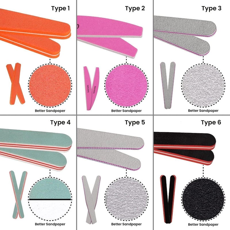 kaiderine Nail File and Buffer, Professional Manicure Tools Kit.Natural Manicure Pedicure Kit Polisher Washable Buffering/Sanding Nails Filer Buffing, Nails Polish Smooth Polishing Set - Image 3