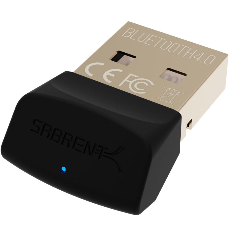 SABRENT USB Bluetooth 4.0 Micro Adapter for PC [v4.0 Class 2 with Low Energy Technology] (BT UB40) - Image 1