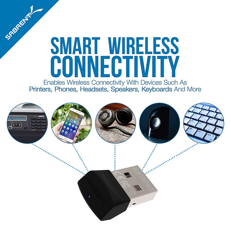 SABRENT USB Bluetooth 4.0 Micro Adapter for PC [v4.0 Class 2 with Low Energy Technology] (BT UB40) - Image 5