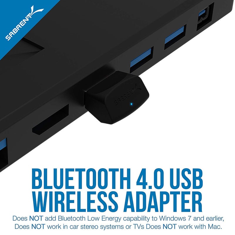 SABRENT USB Bluetooth 4.0 Micro Adapter for PC [v4.0 Class 2 with Low Energy Technology] (BT UB40) - Image 2