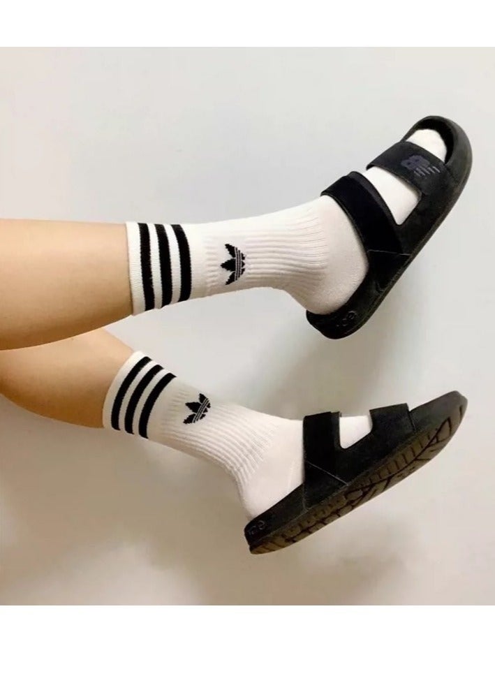 اديداس طقم جوربين للرجال والنساء، زوجان، أبيض، عالي الجودة، حجم واحد يناسب الجميع - Image 3