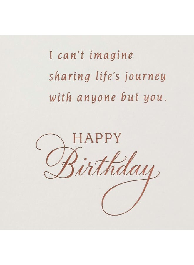 Hallmark Birthday Greeting Card for Wife Black Pattern Roses Patterned Roses - Image 4