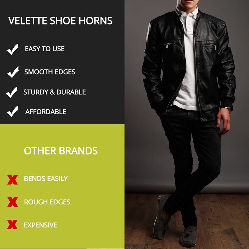 Velette Plastic Shoe Horn - Long Handle Shoe Horns for Seniors, 30" Extra Long Shoe Horn for Boots, Cowboy boots, Dress Shoes and Sneakers - Image 4