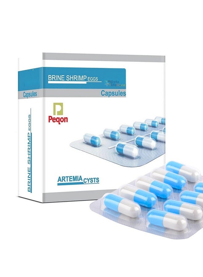 VAYINATO Peqon Artemia Cysts Brine Shrimp Eggs With 90% Hatching Rate For Baby Fish (1 Strip (10 Capsules)) By Petzlifeworld - Image 1