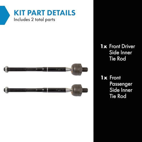 TRQ Front Inner Tie Rod Set Compatible with 2015-2022 Ford Mustang - Image 2