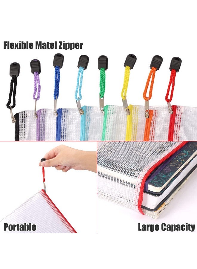 EOOUT EOOUT 56pcs Mesh Zipper Pouch Zipper Bag, Durable Pouches for Organization Puzzle Storage, Letter Size, A4 Size, for Office Supplies  - Image 4