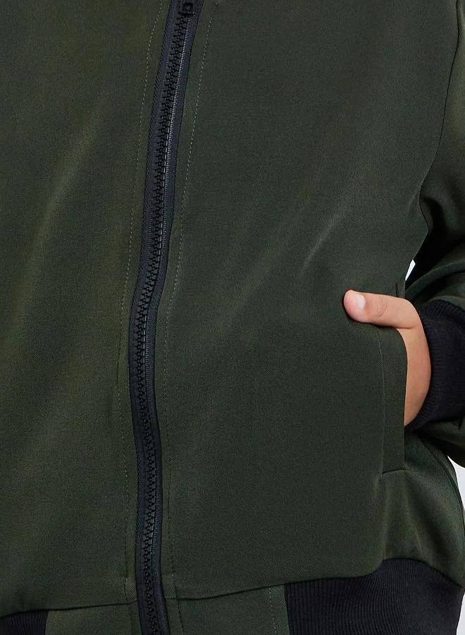 Styli Boys Zip Up Bomber Jacket