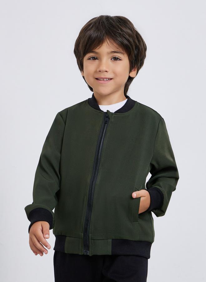 Styli Boys Zip Up Bomber Jacket - Image 1