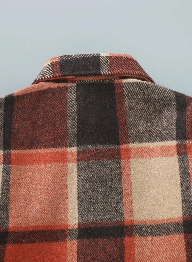 تايك تو قميص بطبعة مربعات وتفاصيل أزرار