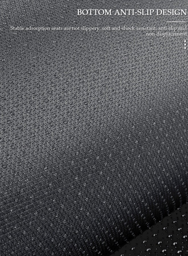 DUNISO 3 قطع من أغطية مقاعد السيارة العالمية للفصول الأربعة قابلة للتنفس تلقائيًا، تتضمن واقي مقعد السيارة الأمامي ووسادة مقعد السيارة الخلفية متوافقة مع 95% من المركبات المناسبة للسيارات والشاحنات وسيارات الدفع الرباعي أو الشاحنات السوداء - Image 4