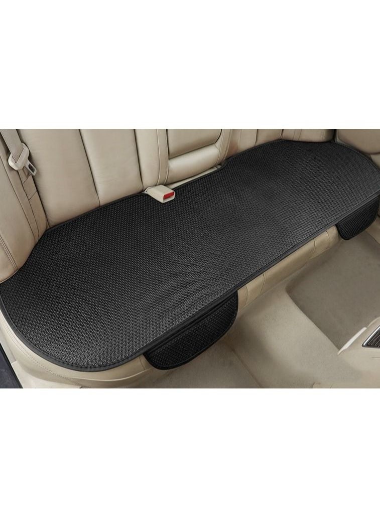 DUNISO 3PCS Auto Breathable Universal Four Seasons Car Seat Covers Luxury Include Front Car Seat Protector and Rear Car Seat Cushion Compatible with 95% Vehicle Fit for Cars Truck SUV or Vans Black  - Image 3