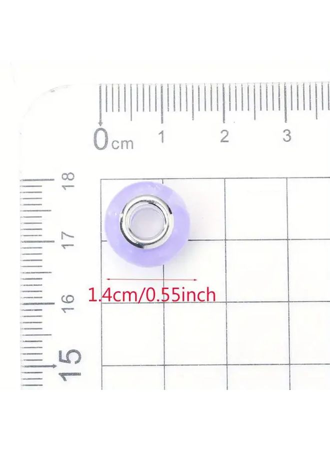 25pcs 14mm Acrylic Flat Round Beads Assorted Pastel Colors Large Hole DIY Jewelry Making - Image 4