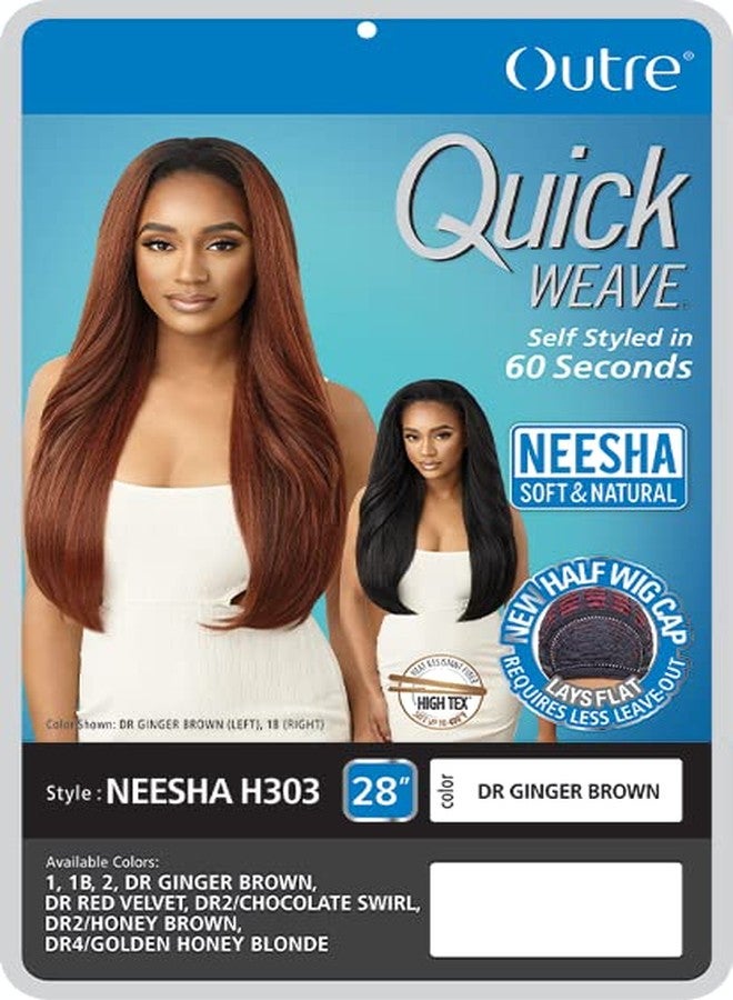 Outre New Half Wig Cap Lays Flat Quick Weave NEESHA H303 (DRGIBRN) - Image 5