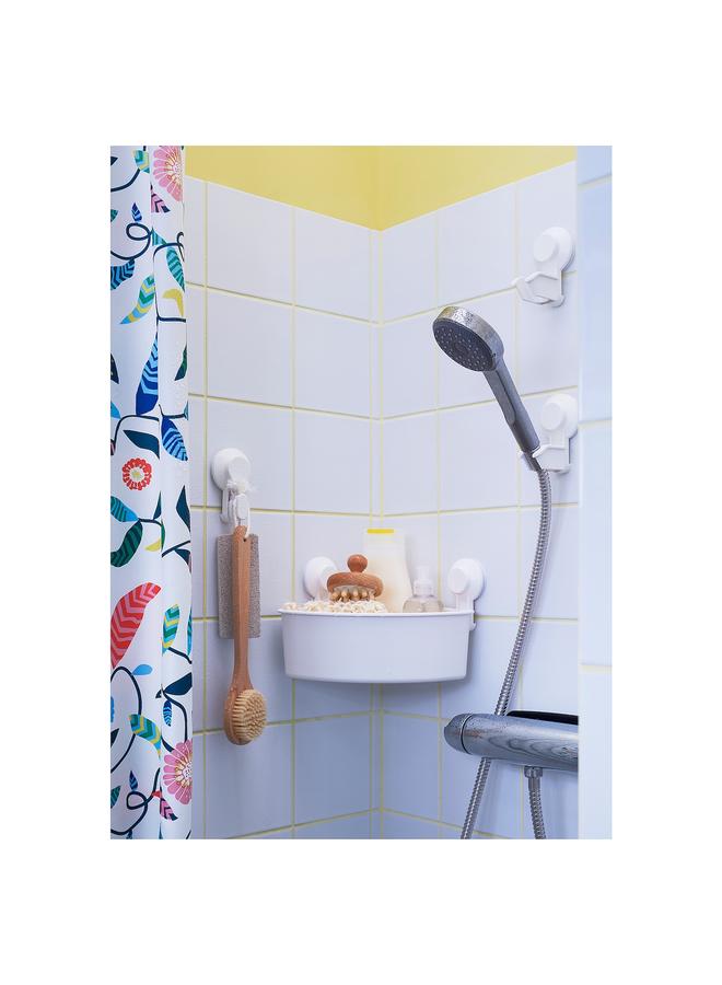 Zaboon Corner shelf unit with suction cup, white - Image 2