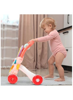 HUANGER Baby Learning Walker, Sit to Stand 2 in 1 Early Educational Child Activity Center, Multifunctional Play Panel with Drawing Board, Baby Music Learning Toy Gift for Infant Boys Girls  - Image 4