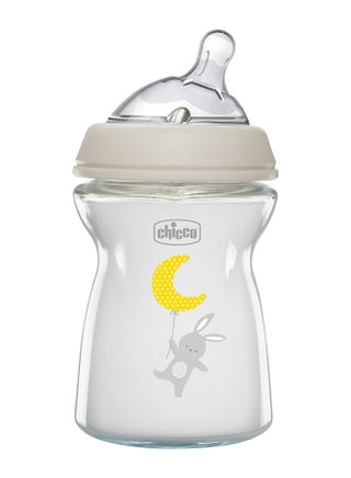 Silicone Naturalfeeling Glass Bottle 250Ml Slow Flow 0M+, Neutral