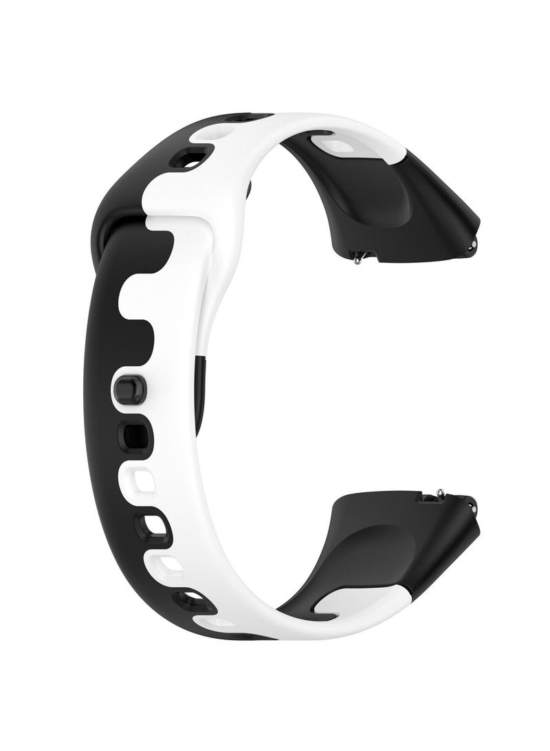 1 قطعة حزام ساعة لساعة Redmi Watch3 lite/Active، أسود/أبيض، 22 مم - Image 3