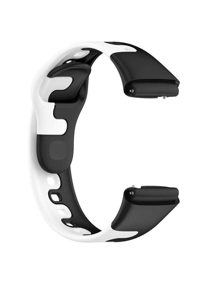 1 قطعة حزام ساعة لساعة Redmi Watch3 lite/Active، أسود/أبيض، 22 مم - Image 4