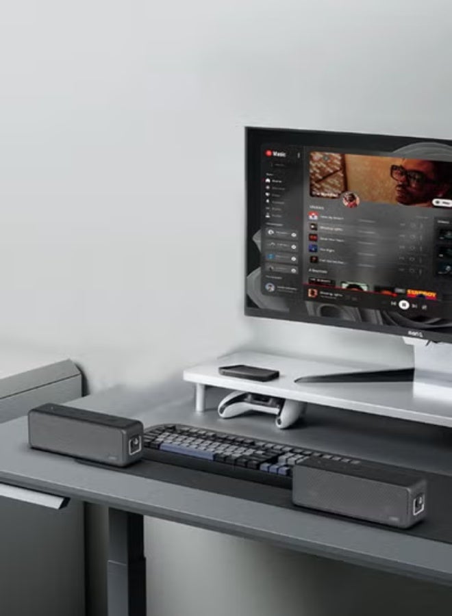 Neutral Upgraded Bluetooth speaker, stereo sound, extended battery life, portable wireless speaker, compatible with iPhone, Samsung and other smartphones, black - Image 2