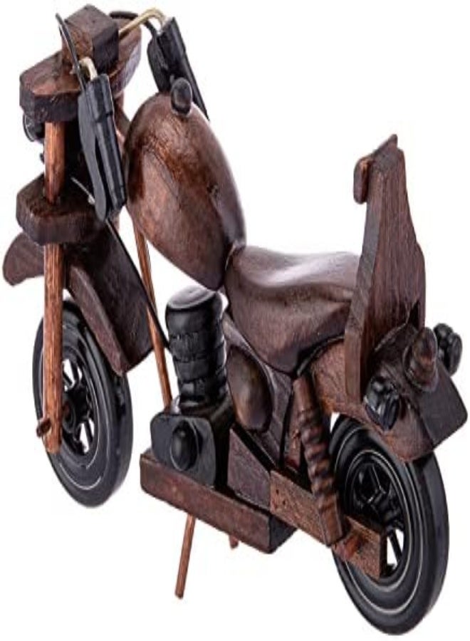 Akdc Wooden Motorcycle 17Cm X 3Cm X 10Cm Brown - Image 2