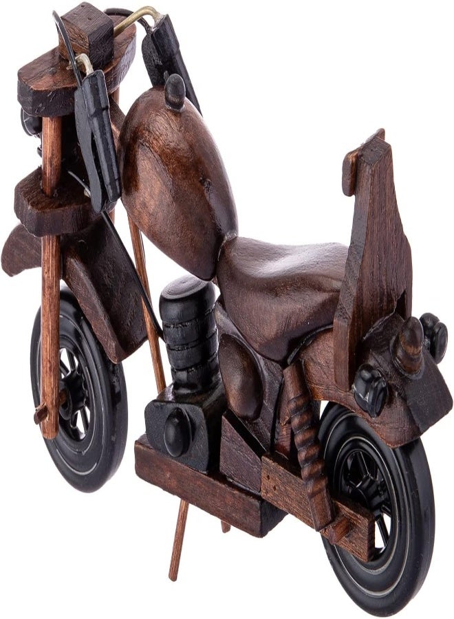 Akdc Wooden Motorcycle 17Cm X 3Cm X 10Cm Brown - Image 1