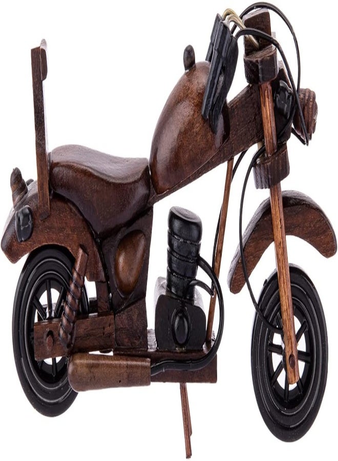 Akdc Wooden Motorcycle 17Cm X 3Cm X 10Cm Brown - Image 4