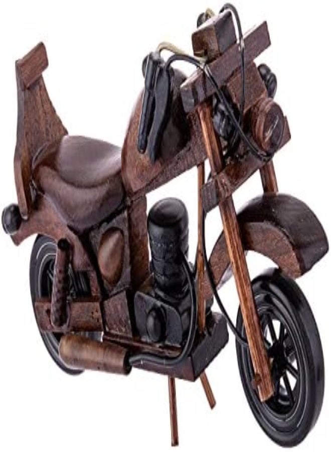 Akdc Wooden Motorcycle 17Cm X 3Cm X 10Cm Brown - Image 3
