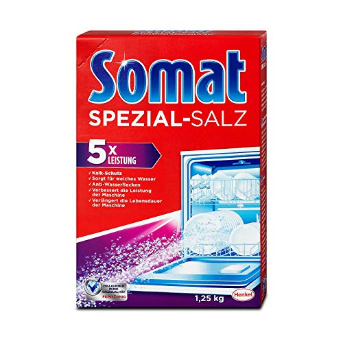 Somat Dishwasher Salt - Coarse-Grained, Lime Protection, Softens Water, Prevents Stains, Extends Dishwasher Life, 1.2 KG (2.6 LB), 2 Pack - Image 2