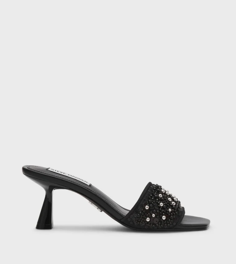 ستيف مادن INLO01S1-001 Black Women's Heel Sandals