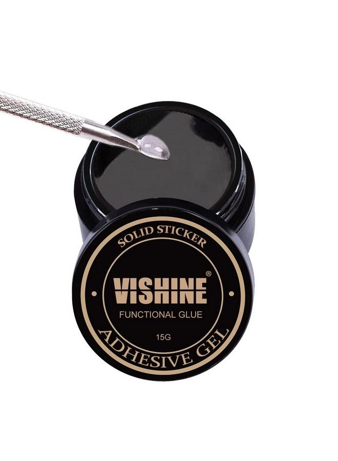 Vishine غراء جل نصائح الأظافر الصلبة جل تمديد الأظافر طلاء فن الأظافر غراء بقع صلبة غراء كريستالات جل غراء للأظافر المضغوطة للقيام بذلك بسهولة في المنزل 15 غرام - Image 1
