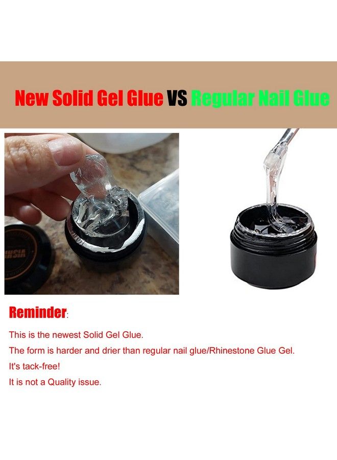 Vishine غراء جل نصائح الأظافر الصلبة جل تمديد الأظافر طلاء فن الأظافر غراء بقع صلبة غراء كريستالات جل غراء للأظافر المضغوطة للقيام بذلك بسهولة في المنزل 15 غرام - Image 4