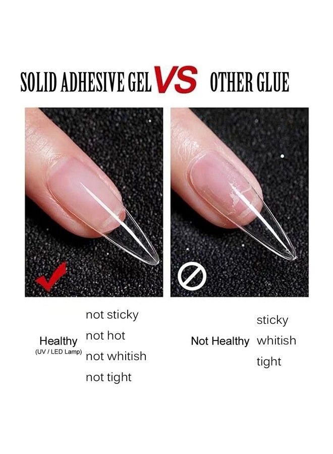 Vishine غراء جل نصائح الأظافر الصلبة جل تمديد الأظافر طلاء فن الأظافر غراء بقع صلبة غراء كريستالات جل غراء للأظافر المضغوطة للقيام بذلك بسهولة في المنزل 15 غرام - Image 5