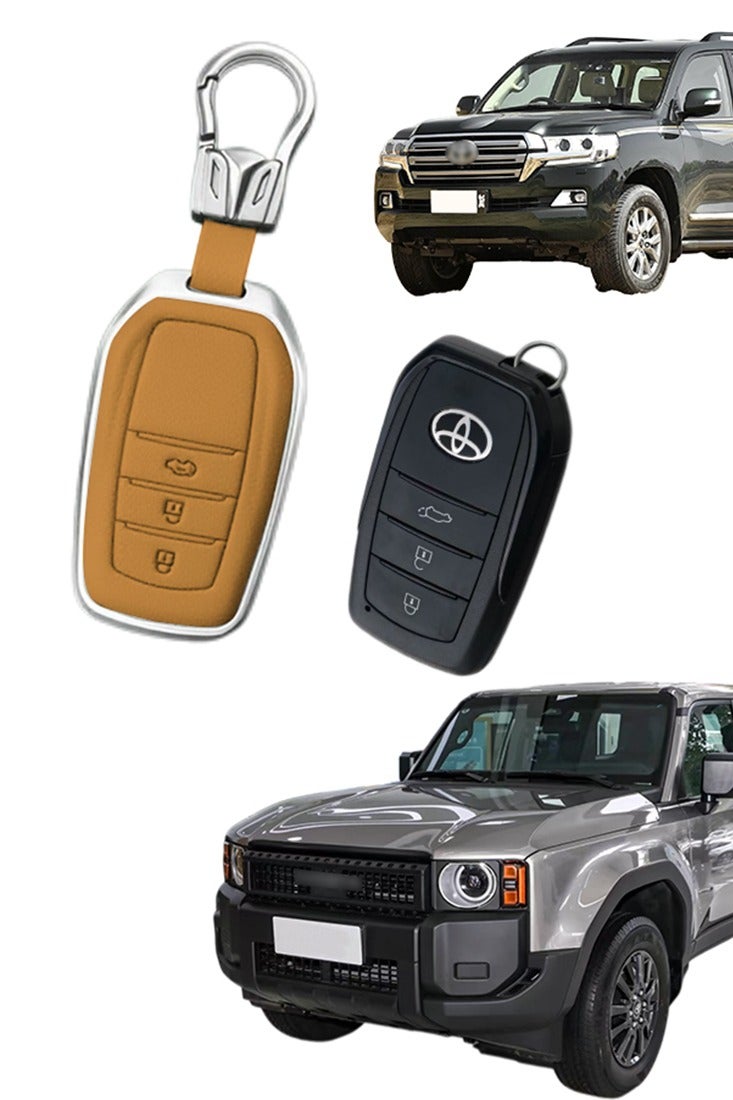 Toyota key cover, 3-key all-inclusive design, anti-fall and wear-resistance, more texture, protection of original car keys, sensitive keys, goodcar. - Image 1