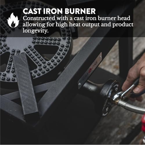 GasOne B-5350A Propane Burner Cooker, Heavy-Duty Outdoor Gas Stove with Steel-Braided Regulator Hose for Turkey Frying & Outdoor Cooking - Image 5