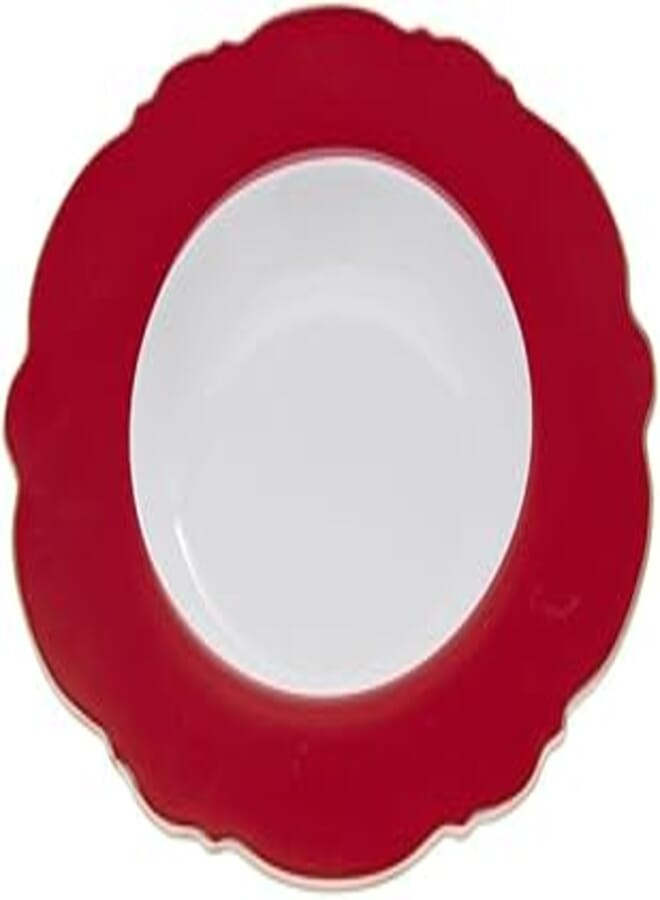 Karaca Karaca | Romantic Deep Plate Red
