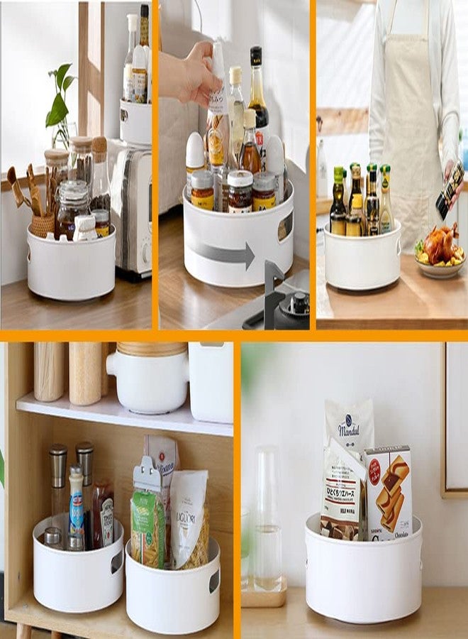 Krupasadhya Tray Multi- Function Rotating Tray/Kitchen Organizer/Cosmetics Organize 360° Rotating Organizer | Color: Assorted (White,Blue) - Image 5
