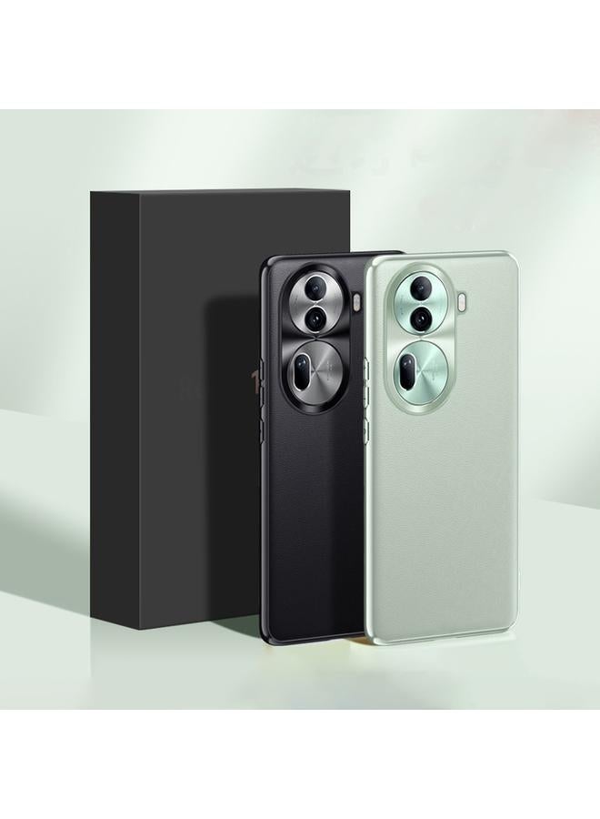 erorex Case For OPPO Reno11 Pro China Plain-leather All-inclusive Shockproof Phone Case - Image 2