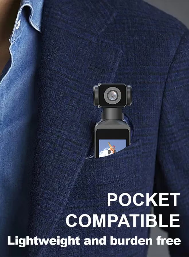 WALALLA Handheld 5K Video Camera Camcorder, UHD 5K 60fps WiFi Pocket Digital Body Camera, Included 128G TF Card, 6-Axis Gyroscope Vlog Camera with 1.33-inch Screen, 270° Rotable Lens, Mic Included, for Photography - Image 5