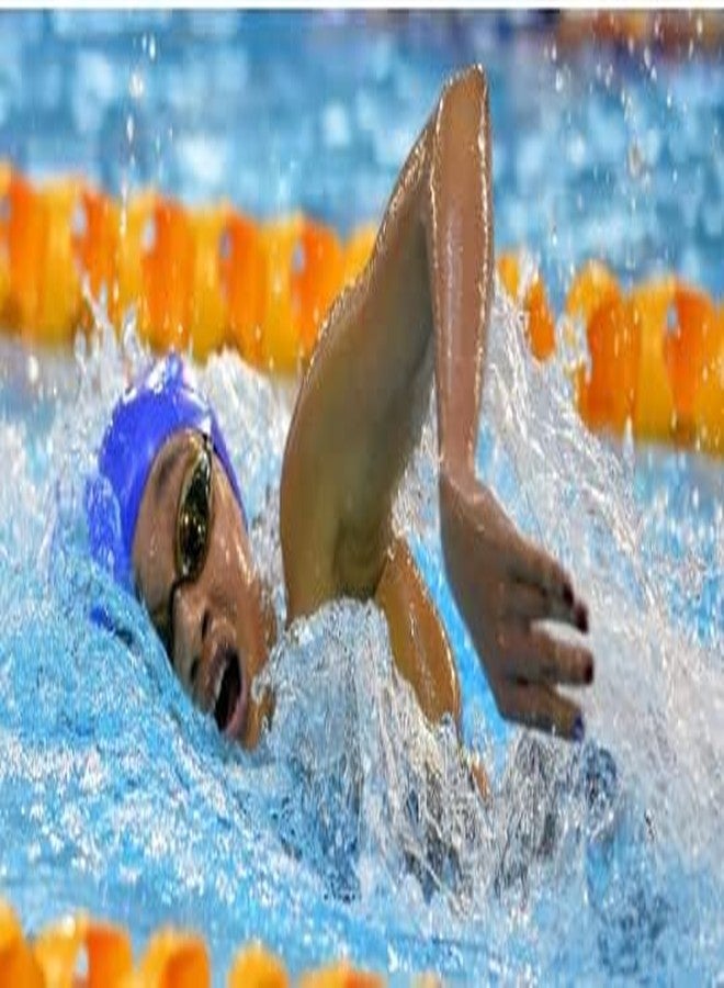 Body Maxx Blue Swimming Cap Non Slippery and Highly Durable Silicon Swimming Cap Swimming Cap (Blue, Pack of 1) - Image 5