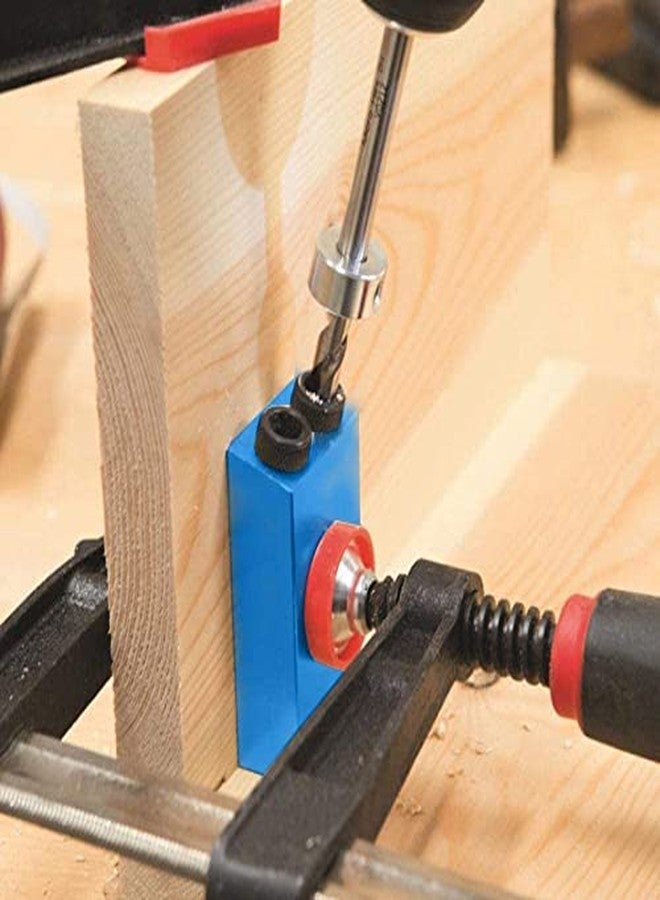 EBTOOLS 14Pcs Pocket Hole Jig, 15 Degree Pocket Hole Screw Jig Dowel Drill Joinery Kit with 6/8/10mm Drive Adapter, Positioner Locator Tool for Woodworking Angle Drilling Holes - Image 3