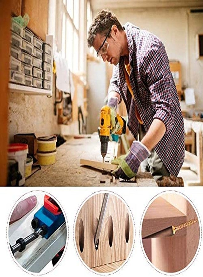 EBTOOLS 14Pcs Pocket Hole Jig, 15 Degree Pocket Hole Screw Jig Dowel Drill Joinery Kit with 6/8/10mm Drive Adapter, Positioner Locator Tool for Woodworking Angle Drilling Holes - Image 5
