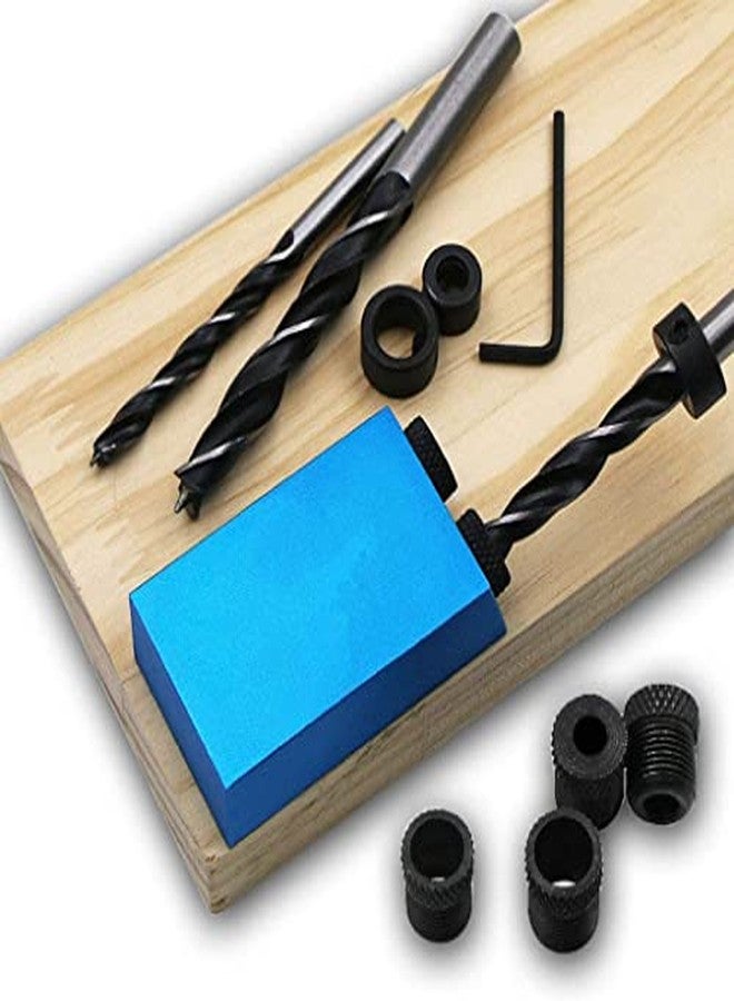EBTOOLS 14Pcs Pocket Hole Jig, 15 Degree Pocket Hole Screw Jig Dowel Drill Joinery Kit with 6/8/10mm Drive Adapter, Positioner Locator Tool for Woodworking Angle Drilling Holes - Image 2