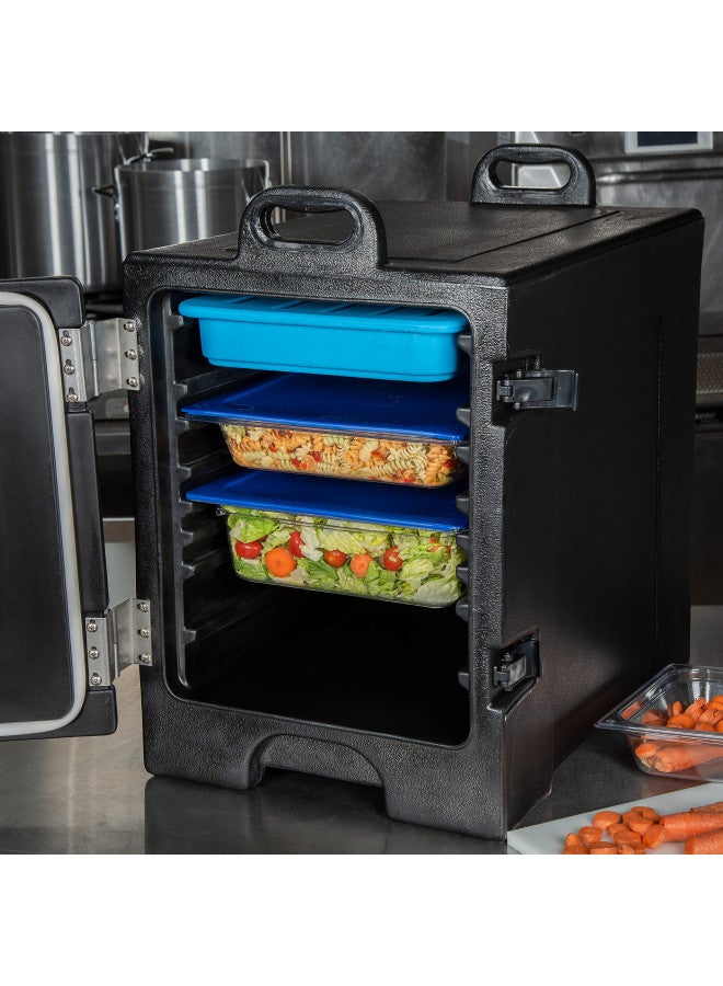 Carlisle Foodservice Products Carlisle FoodService Products Cateraide Insulated Front Loading Food Pan Carrier with Handles for Catering, Events, and Restaurants, Plastic, 5 Full Pans, Black  - Image 2