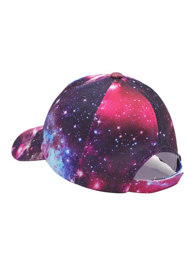 ZLYC Women Fashion Floral Print Baseball Cap Hawaiian Adjustable Snapback Dad Hat (Galaxy Red)  - Image 5