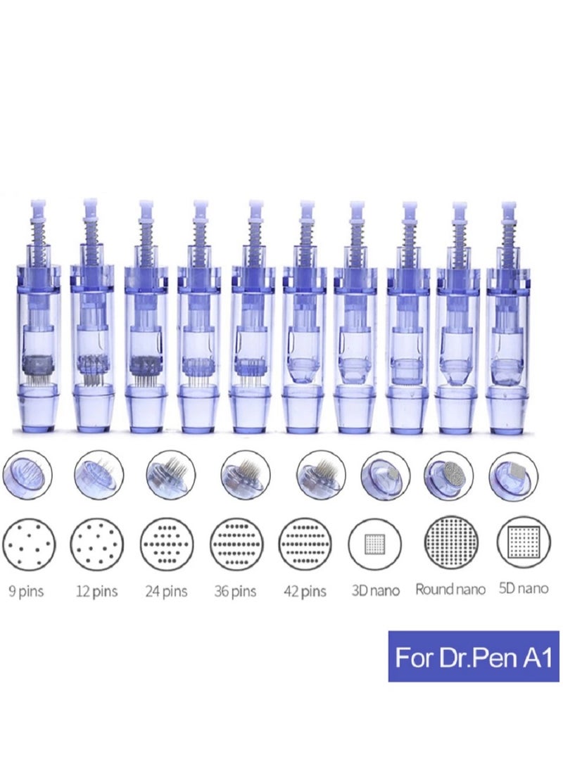 Dr.pen 10Pcs Derma Pen 9 12 24 36 42 Nano Needle Cartridges Bayonet Slot for Dr.pen A1-C/A1-W  - Image 1